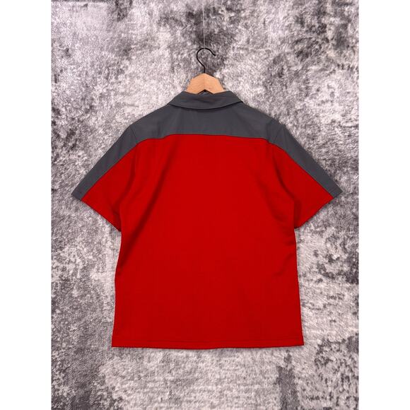 Vintage Nike ACG Polo Shirt Small Mens Red Zip Collar Hiking Performance - Picture 2 of 7